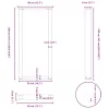  2 db U alakú bárasztalláb natúr acélból 40x(100-101) cm
