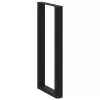  2 db fekete U-alakú acél bárasztalláb 50 x (100-101) cm