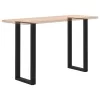  2 db fekete U-alakú acél bárasztalláb 50 x (100-101) cm