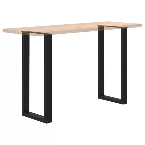  2 db fekete U-alakú acél bárasztalláb 50 x (100-101) cm