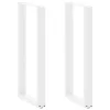  2 db U alakú bárasztalláb fehér 50x(100-101) cm acél