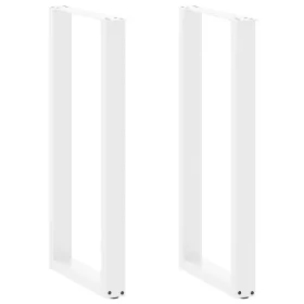  2 db U alakú bárasztalláb fehér 50x(100-101) cm acél