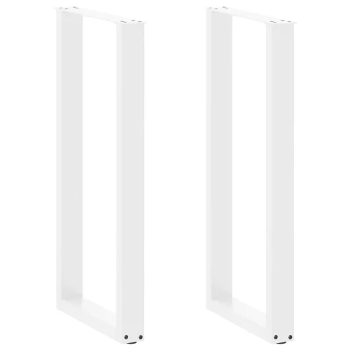  2 db U alakú bárasztalláb fehér 50x(100-101) cm acél