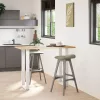  2 db U alakú bárasztalláb fehér 50x(100-101) cm acél