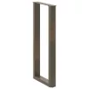  2 db U alakú bárasztalláb natúr acélból 50x(100-101) cm
