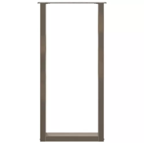  2 db U alakú bárasztalláb natúr acélból 50x(100-101) cm