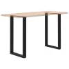  2 db U alakú bárasztalláb, fekete, 60 x (100-101) cm, acél