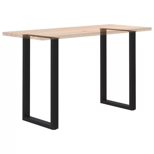  2 db U alakú bárasztalláb, fekete, 60 x (100-101) cm, acél