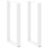  2 db U alakú bárasztalláb fehér 60x(100-101) cm acél