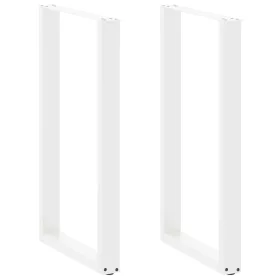  2 db U alakú bárasztalláb fehér 60x(100-101) cm acél
