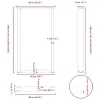  2 db U alakú bárasztalláb fehér 60x(100-101) cm acél