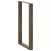  2 db U alakú bárasztalláb natúr acélból 60x(100-101) cm