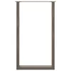  2 db U alakú bárasztalláb natúr acélból 60x(100-101) cm