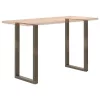  2 db U alakú bárasztalláb natúr acélból 60x(100-101) cm