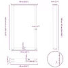  2 db U alakú bárasztalláb natúr acélból 60x(100-101) cm