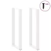  2 db U alakú bárasztalláb, fehér, 40 x (110-111) cm, acél