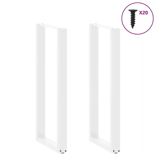  2 db U alakú bárasztalláb, fehér, 40 x (110-111) cm, acél