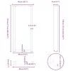  2 db U alakú bárasztalláb, fehér, 40 x (110-111) cm, acél
