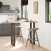 2 db U alakú bárasztalláb natúr acélból 40x(110-111) cm