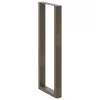  2 db U alakú bárasztalláb natúr acélból 40x(110-111) cm
