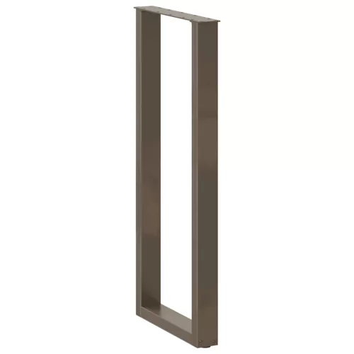  2 db U alakú bárasztalláb natúr acélból 40x(110-111) cm