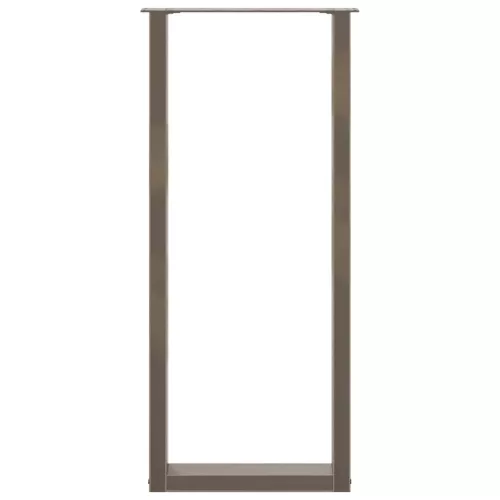  2 db U alakú bárasztalláb natúr acélból 40x(110-111) cm