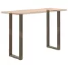  2 db U alakú bárasztalláb natúr acélból 40x(110-111) cm