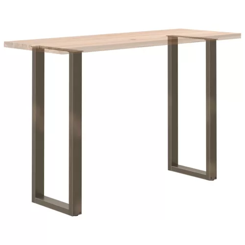  2 db U alakú bárasztalláb natúr acélból 40x(110-111) cm