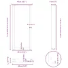  2 db U alakú bárasztalláb natúr acélból 40x(110-111) cm