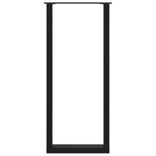  2 db fekete U-alakú acél bárasztalláb 50 x (110-111) cm