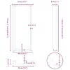  2 db fekete U-alakú acél bárasztalláb 50 x (110-111) cm