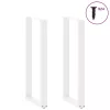  2 db fehér U alakú bárasztalláb 50 x (110-111) cm acél