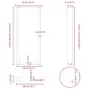  2 db fehér U alakú bárasztalláb 50 x (110-111) cm acél