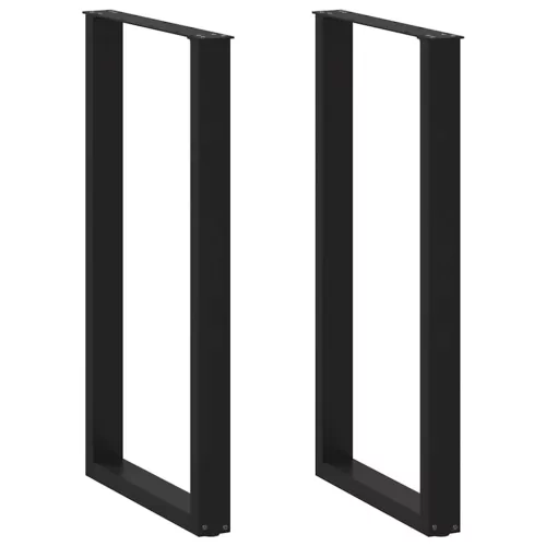  2 db fekete U alakú acél bárasztalláb 60 x (110-111) cm