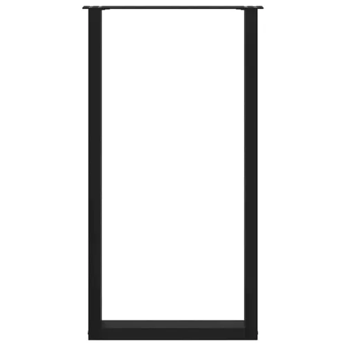  2 db fekete U alakú acél bárasztalláb 60 x (110-111) cm