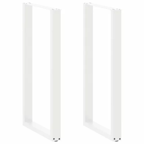  2 db U alakú bárasztalláb, fehér, 60 x (110-111) cm, acél
