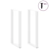 2 db U alakú bárasztalláb, fehér, 60 x (110-111) cm, acél