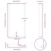  2 db U alakú bárasztalláb, fehér, 60 x (110-111) cm, acél