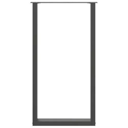  2 db antracitszürke acél bárasztal láb U alakú 60 x (110-111) cm