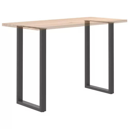 2 db antracitszürke acél bárasztal láb U alakú 60 x (110-111) cm