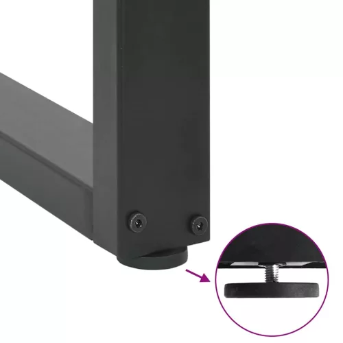  2 db antracitszürke acél bárasztal láb U alakú 60 x (110-111) cm