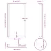  2 db antracitszürke acél bárasztal láb U alakú 60 x (110-111) cm