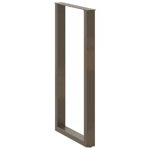  2 db U alakú bárasztalláb natúr acélból 60x(110-111) cm