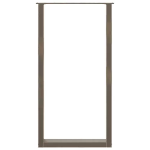  2 db U alakú bárasztalláb natúr acélból 60x(110-111) cm