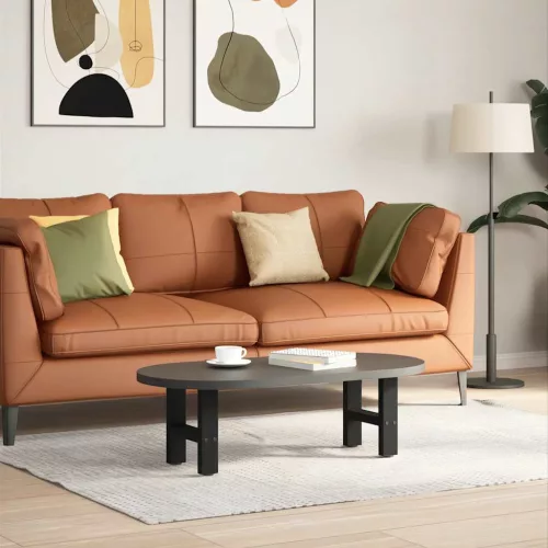  2 db fekete acél dohányzóasztal láb 30 x (30-31) cm