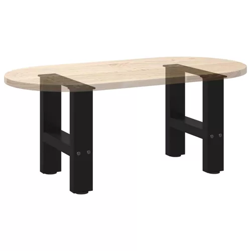  2 db fekete acél dohányzóasztal láb 30 x (30-31) cm
