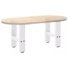  2 db fehér dohányzóasztal láb 30 x (30-31) cm acél