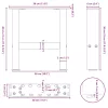  2 db fehér dohányzóasztal láb 30 x (30-31) cm acél