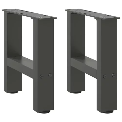  2 db antracitszürke acél dohányzóasztal láb 30x(30-31) cm