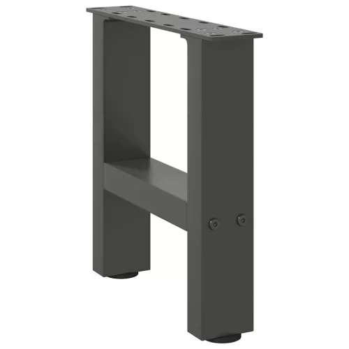  2 db antracitszürke acél dohányzóasztal láb 30x(30-31) cm